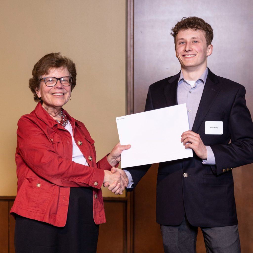 image of rebecca blank with student